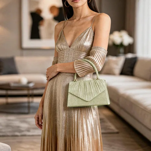Miniatura 2 de Bolso de noche brillante para mujer, bolso de mano pequeño y brillante para mujer, para boda, fiesta, bolso de hombro para mujer