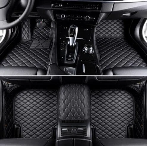 Miniatura 19 de Alfombrillas de cuero personalizadas para automóvil, impermeables, antideslizantes, adecuadas para automóviles, SUV, camionetas, lindos tapetes