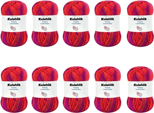 Miniatura 28 de 50g (1x50g) Hilo Acrílico para Crochet y Tejido, Hilo Degradado Colorido, 1 Rollo de Madejas, Hilo Acrílico Multicolor, Perfecto para Proyectos