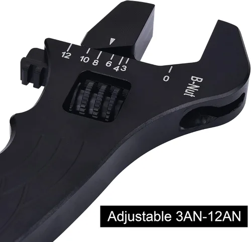 Miniatura 2 de EVIL ENERGY Llave ajustable para manguera de montaje AN 3AN-12AN de aluminio negro