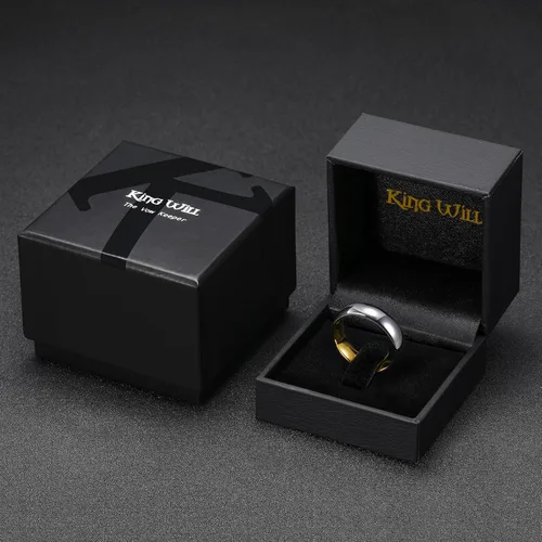 Miniatura 92 de King Will Alianza de boda de carburo de tungsteno para hombres y mujeres, anillos de promesa para parejas abovedados de alto pulido