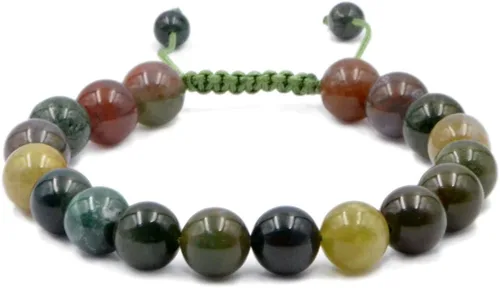 Miniatura 16 de AD Beads - Pulseras de gemas naturales de 0.39 pulgadas, cristales de sanación, macramé ajustable de 7 a 9 pulgadas