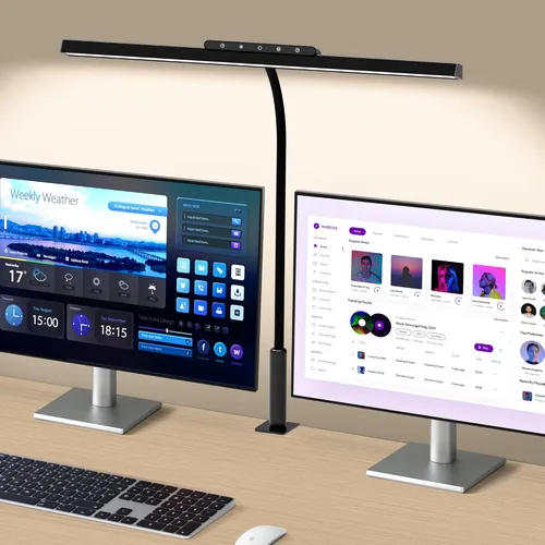 Lámpara de escritorio, 3 colores de atenuación continua, lámparas de escritorio LED para oficina en casa, luz de escritorio de memoria ajustable con