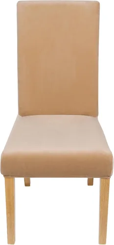Miniatura 8 de smiry - Fundas para sillas de comedor de terciopelo elástico y suave, extraíbles, Terciopelo, Beige