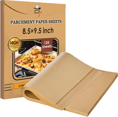 Forros desechables para freidora de aire CHEFMAN, 125 hojas de papel pergamino compatibles con accesorios para freidora de aire Instant Pot
