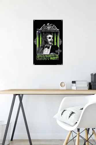 Miniatura 6 de Trends International Beetlejuice - Póster de fantasma con la mayoría de la pared, 14.72 x 22.37 pulgadas, paquete de póster premium y alfiler