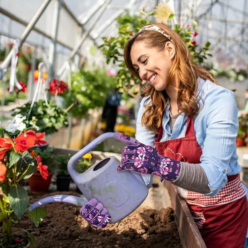 Miniatura 7 de Guantes de Jardinería de Cuero MERTURN para Mujeres, Guantes de Jardín a Prueba de Espinas, Guantes de Trabajo Compatibles con Pantalla Táctil