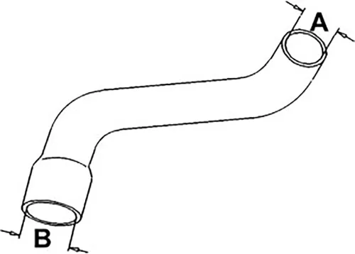 Miniatura 2 de RAParts R52429 - Compatible con manguera inferior de radiador JD Tractor 4430 (sin CA) 2.312 pulgadas ID