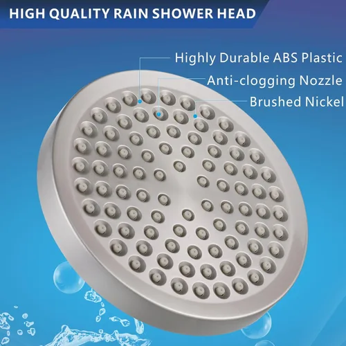 Miniatura 4 de Juego de cabezal de ducha filtrado de alta presión, filtro de ducha de lluvia de 6 pulgadas para agua dura, cabezal de ducha redondo universal de 20