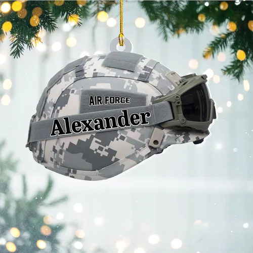 Miniatura 5 de Adornos de Navidad del ejército estadounidense, adorno de veterano para hombres y mujeres, adornos patrióticos para decoración de árbol de Navidad
