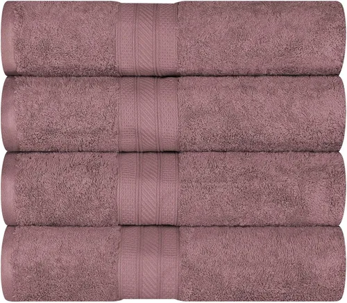 Miniatura 15 de Superior Juego de 2 toallas de baño de fibra larga 100% algodón peinado de 27.64 oz/m², para baño, ducha, cocina, súper suave, afelpado, altamente