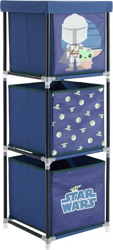 Miniatura 9 de Nickelodeon Paw Patrol - Organizador de almacenamiento de tela de 3 niveles con 3 cubos y tapa, contenedores de almacenamiento de juguetes