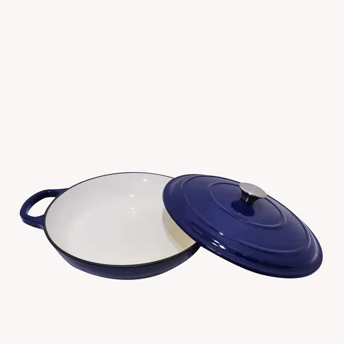 Miniatura 2 de Brasero esmaltado de hierro fundido de 3.5 cuartos, azul