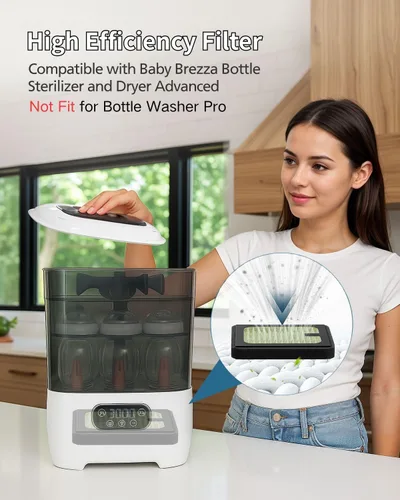 Miniatura 2 de Filtro avanzado de repuesto para lavadora de biberones Baby Brezza, esterilizador y secadora, piezas de filtro de aire avanzado (no para Pro)