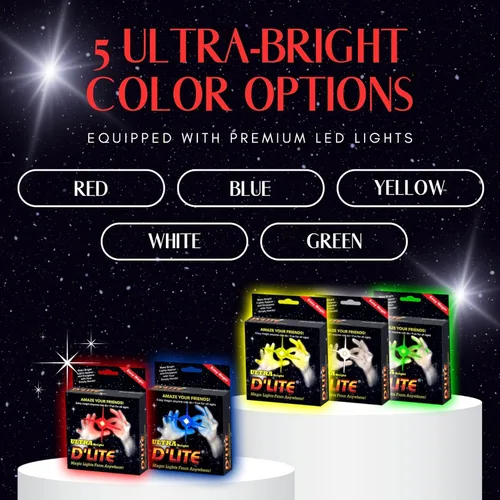 Miniatura 2 de D'lite Juego de trucos de iluminación de pulgar mágico, 2 dedos mágicos originales increíbles y ultra brillantes, trucos de magia de primer plano