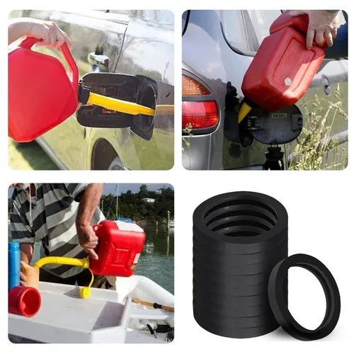 Miniatura 5 de 10 piezas de repuesto para latas de gasolina, sellos universales para latas de gasolina, junta de boquilla, juntas de anillo de goma, juntas de tapa