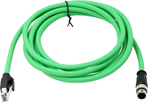Miniatura 4 de Cable de red Ethernet para lector de código de barras Sick Keyence SR1000 Matriz de escáner Datalogic 210N 300N 450 DS5110, M12 4 pines codificado