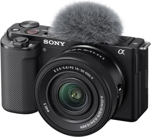 Miniatura 2 de Sony Cámara sin espejo ZV-E10 con lente de 0.630-1.969 in, paquete negro para PC Photo & Video Editing Software Suite, tarjeta de memoria SD de 32