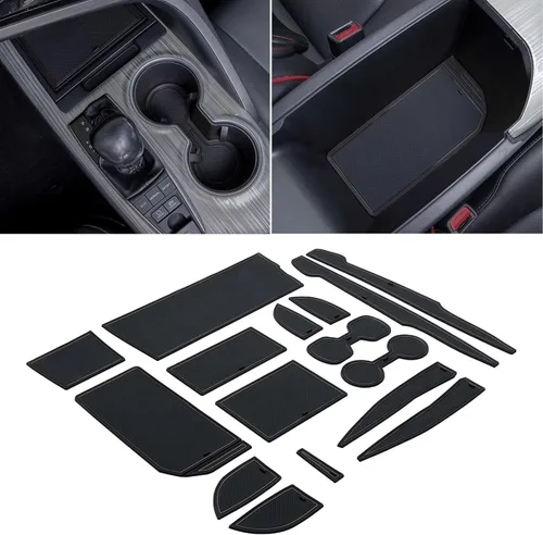 TOPINSTALL Accessorize - Tapetes interiores compatibles con accesorios Toyota Camry 2018-2024, tapetes antideslizantes para portavasos, almohadillas