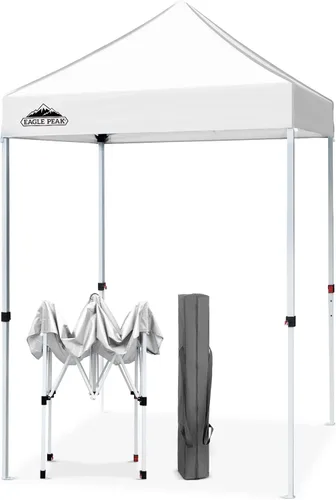 Miniatura 45 de EAGLE PEAK Toldo instantáneo de 5 x 5 con paneles de pared de 4 lados, pequeña tienda de campaña portátil desplegable con bolsa de transporte