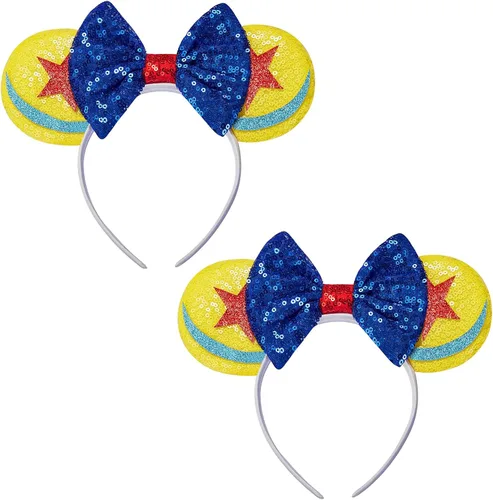 Miniatura 40 de FANYITY - Orejas de ratón, diadema con lentejuelas brillantes para cosplay de ratón para niños, niñas y mujeres, para Halloween y viaje a Disney