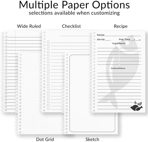 Miniatura 4 de Gotcha Covered Notebooks Divertido cuaderno de arcoíris personalizado de 8.5 x 11 pulgadas, tapa blanda laminada brillante duradera, 120 páginas