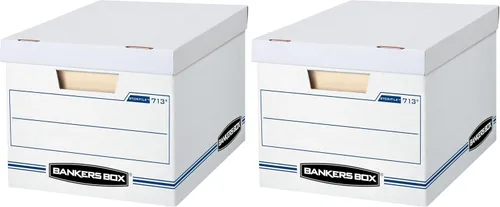 Miniatura 9 de Bankers Box Paquete de 6 cajas de almacenamiento de archivos de servicio básico con tapas, carta/legal, STOR/FILE, (0071303)