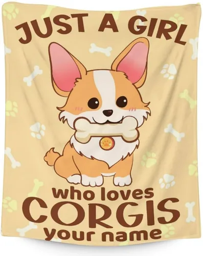 Miniatura 7 de Corgi - Manta de regalo de 40 x 30 pulgadas, bonita manta para niños y niñas, mantas amarillas suaves y peludas para regazo, silla