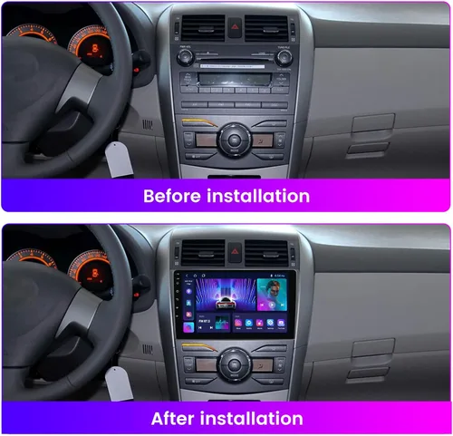 Miniatura 8 de Android 13 - Radio estéreo para automóvil para Toyota Corolla 2009-2012, Biorunn de 9 pulgadas, con GPS, inalámbrico, con cable, para automóvil