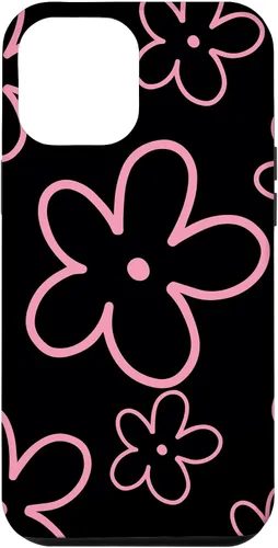 Miniatura 26 de Pink Black Flower Retro Modern Boho Floral Aesthetics Case for iPhone 17