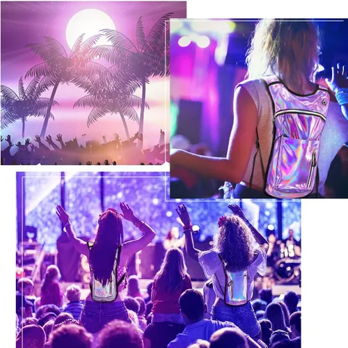 Miniatura 7 de Mochila de hidratación, mochila de agua con cámara de 2L, mochila de hidratación para raves, esencial para festivales, senderismo, ciclismo