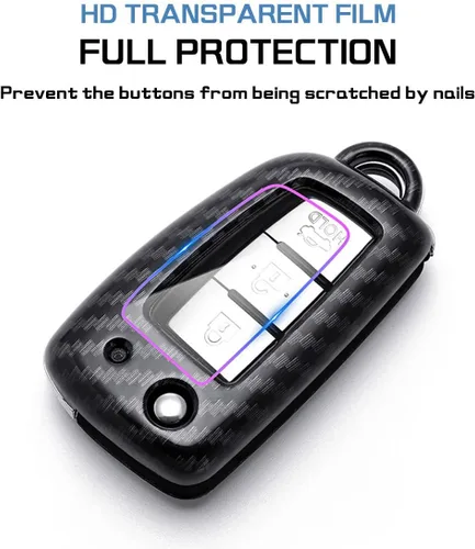 Miniatura 6 de ontto Funda para Llave de Automóvil Flip con Botón de Nissan, Carcasa de Llave de ABS para Rogue Rogue Select Blanco