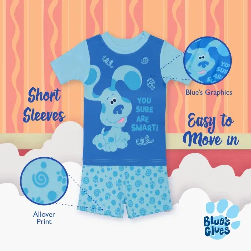 Miniatura 5 de Nickelodeon Paw Patrol Baby Shark Juego de pijama de algodón de 4 piezas Blue's Clues