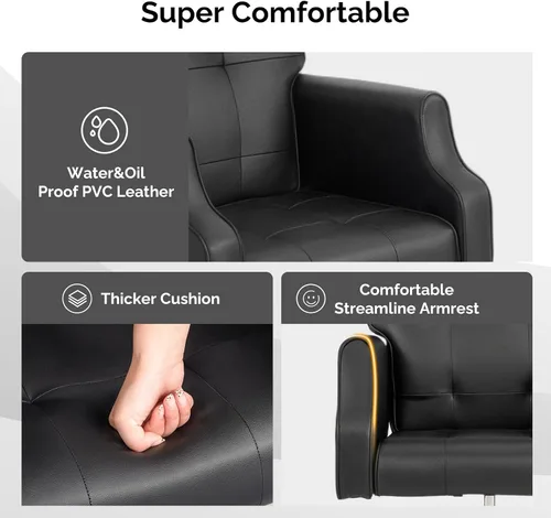Miniatura 6 de OmySalon Silla de pedicura con taburete y baño de pies de masaje de burbujas, rotación de 360°, asiento hidráulico ajustable, estación Pedi