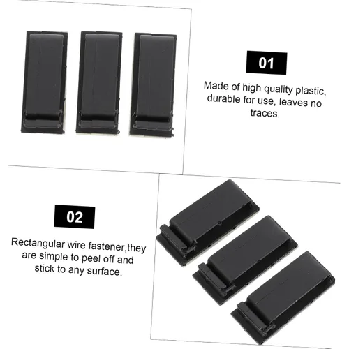 Miniatura 5 de Hemobllo Ganize Your Desk - 10 clips organizadores de cables autoadhesivos para auriculares, cables de cargador de teléfono
