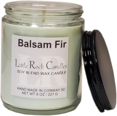 Miniatura 3 de Balsam Fir - Vela altamente perfumada, cera de mezcla de soja, sin humo, con aceites esenciales, 8 onzas, no tóxica, mecha ecológica, larga duración