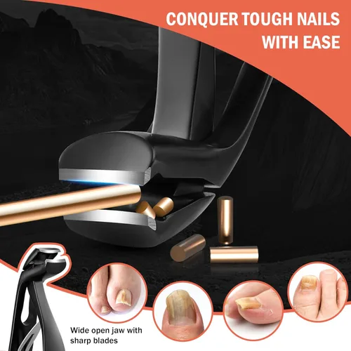 Miniatura 4 de BEZOX Cortauñas de Cabeza Angulada para Uñas de los Pies para Personas Mayores para Uñas Gruesas - Cortauñas Ergonómico para Uñas de los Pies