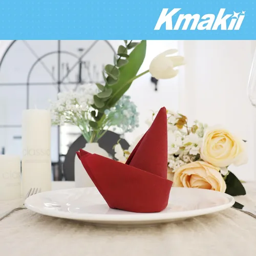 Miniatura 9 de KMAKII Servilletas de papel desechables color burdeos, sensación de lino, como servilletas de cena, servilletas de mano de papel para fiestas