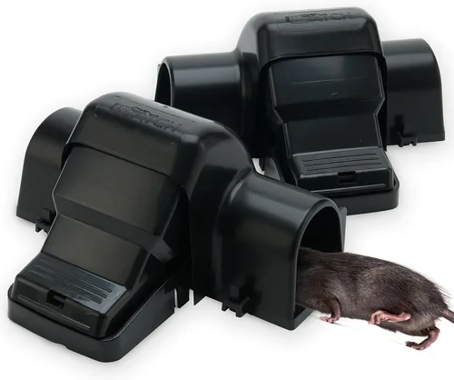 Trampas para ratas UCatch para interiores y exteriores - 2 paquetes de trampa grande de doble entrada para interiores y exteriores para el hogar,
