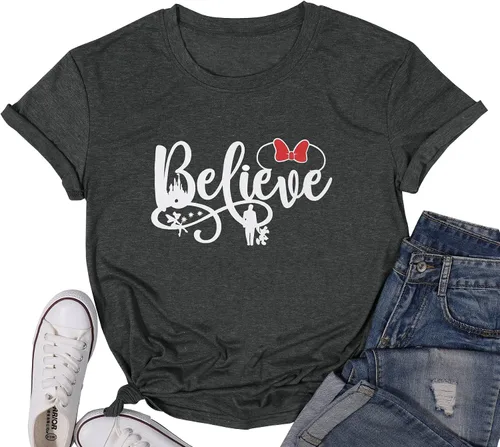 Miniatura 9 de KIDDAD Magical Shirt for Women Castle Graphic Magic Kingdom Tshirt Family Vacation Tee Short Sleeve Tops