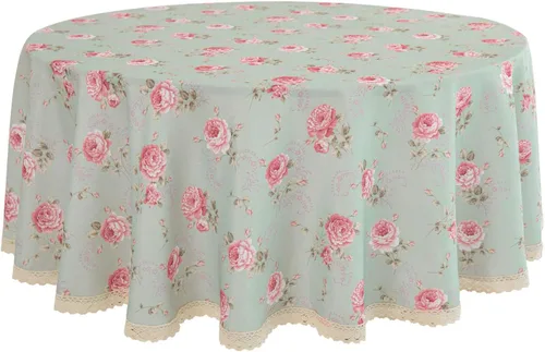 Miniatura 20 de Mantel rectangular con estampado floral de 60 x 84 pulgadas, resistente a las manchas e impermeable, mantel de vino para cocina, comedor, decoración