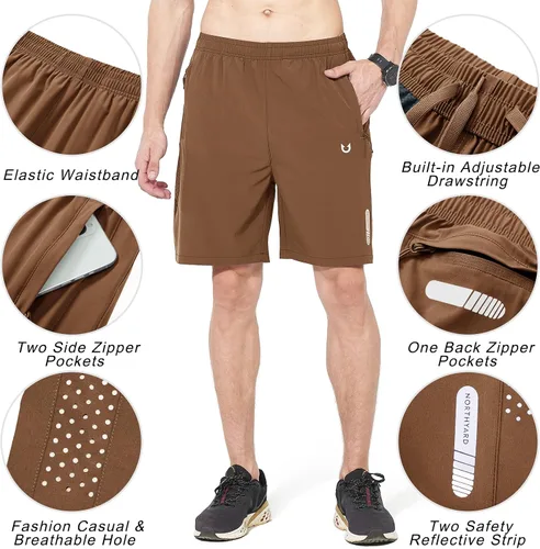Miniatura 315 de NORTHYARD - Pantalones cortos deportivos para correr para hombres, ligeros, de secado rápido, 7, 5 o 9 pulgadas, para senderismo, deportes, gimnasio