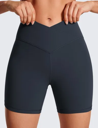 Miniatura 3 de CRZ YOGA Butterluxe - Pantalones cortos cruzados de 5 pulgadas, cintura alta, para entrenamiento, yoga, suave como la mantequilla para mujer