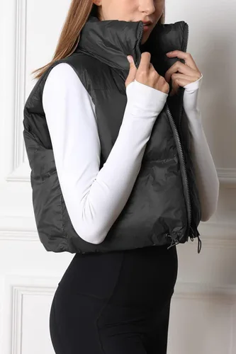 Miniatura 3 de AUTOMET Chaleco acolchado para mujer, sin mangas, cálido, ligero, para invierno, otoño, abrigos, ropa de moda 2023