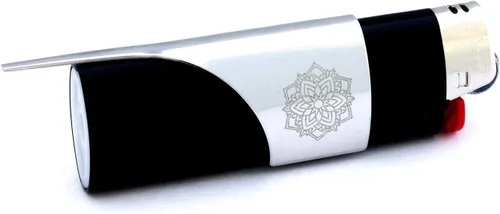 Miniatura 12 de Kasher Encendedor de mandala sin encendedor, construcción elegante y duradera, herramienta ligera, portátil multiusos, adecuado para usar como Negro