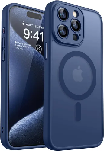 Miniatura 38 de CANSHN Funda magnética compatible con iPhone 17 Pro, mejorada [protección completa de la cámara] [compatible con Magsafe] [mate translúcido] funda