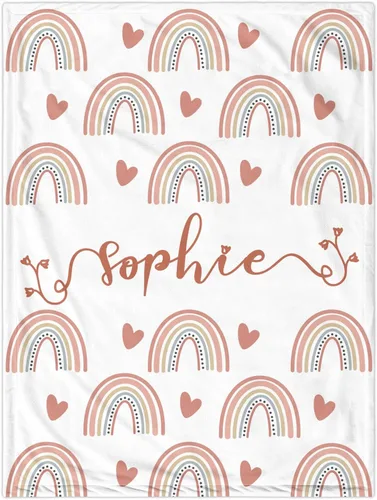 Miniatura 14 de Manta bohemia personalizada con nombre, manta de recepción personalizada para bebé, recién nacido, regalos de cumpleaños de Pascua para niños