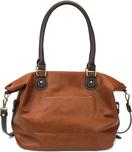Miniatura 7 de CHALA Bolso bandolera cortado con láser, de piel sintética, color marrón