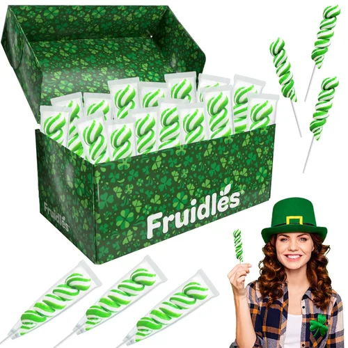 Miniatura 4 de Paletas de torsión del día de San Patricio, caja de recuerdos de fiesta, envueltas individualmente (paquete de 24)