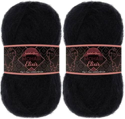 Miniatura 97 de JubileeYarn Mohair Elixir Yarn - 50g/Skein Baby Wool Blend - Cosmopolitan - 1 Skein